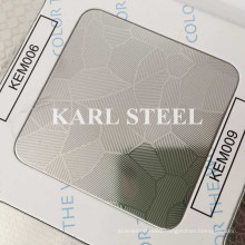 201 Stainless Steel Silver Color Embossed Kem009 Sheet